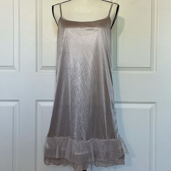 Melody Champagne Lace Hem Slip, size Large - Picture 2 of 12